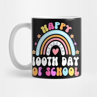 Happy 100Th Day Of School Teacher Kids 100 Days Rainbow Mug